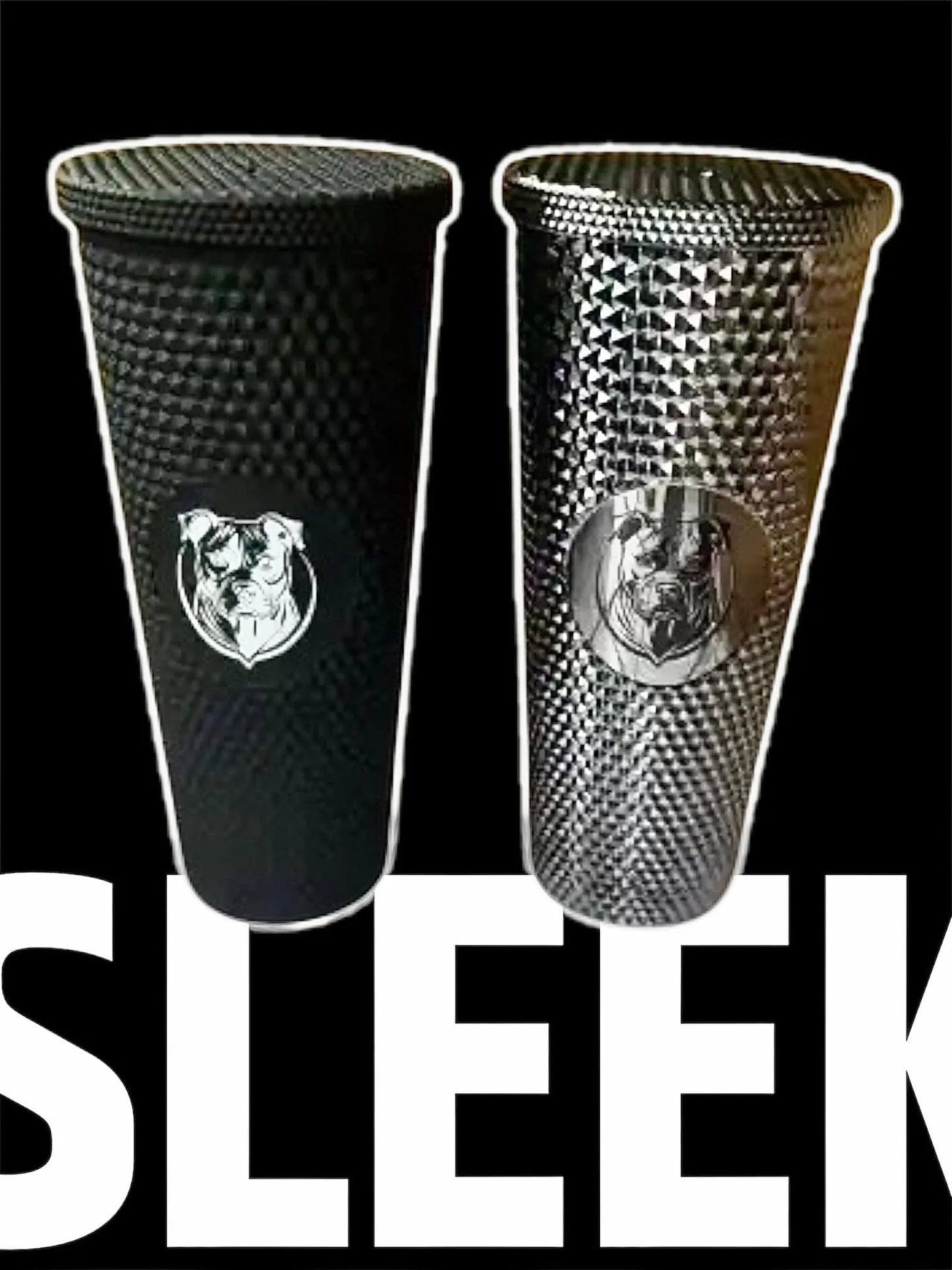 Plastic cup with straw