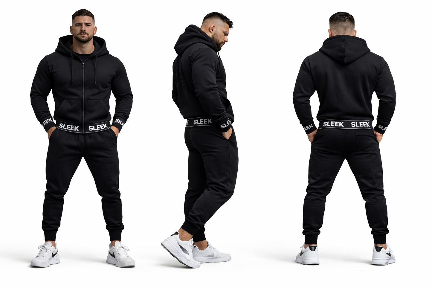 • Pre Order • SLEEK – LuxBand Zip Hoodie (Black Edition)