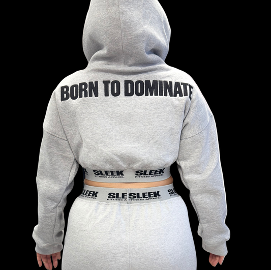 ** NEW ** LUXBAND Crop Hoodie – BORN TO DOMINATE