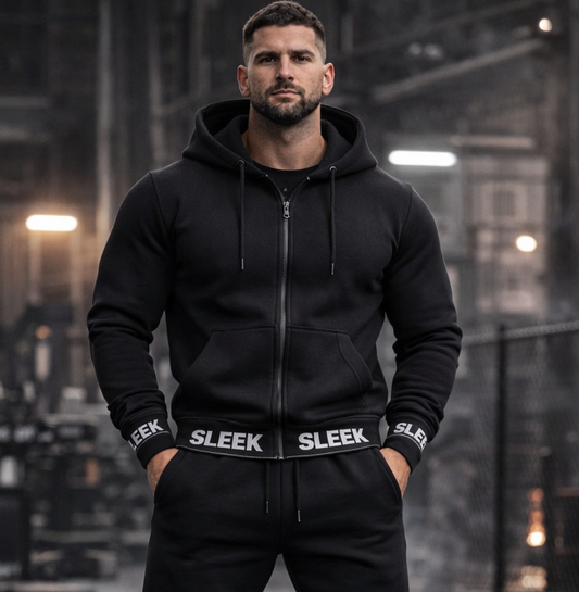 • Pre Order •  SLEEK – LuxBand Zip Hoodie (Black Edition)