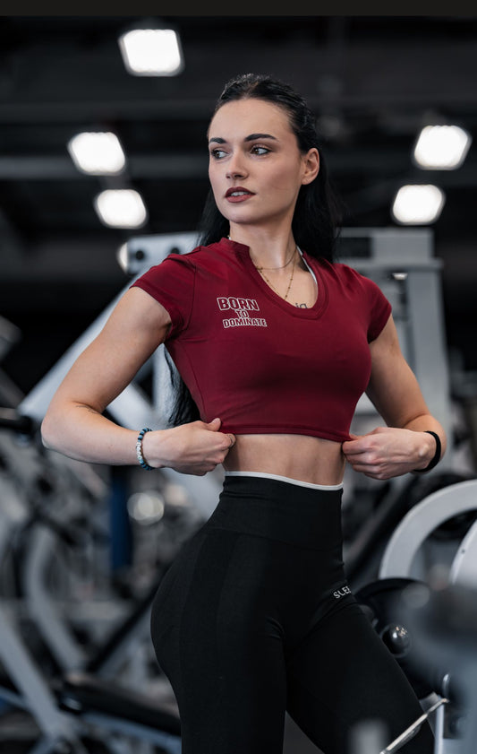 SLEEK -BTD V-Neck Crop top