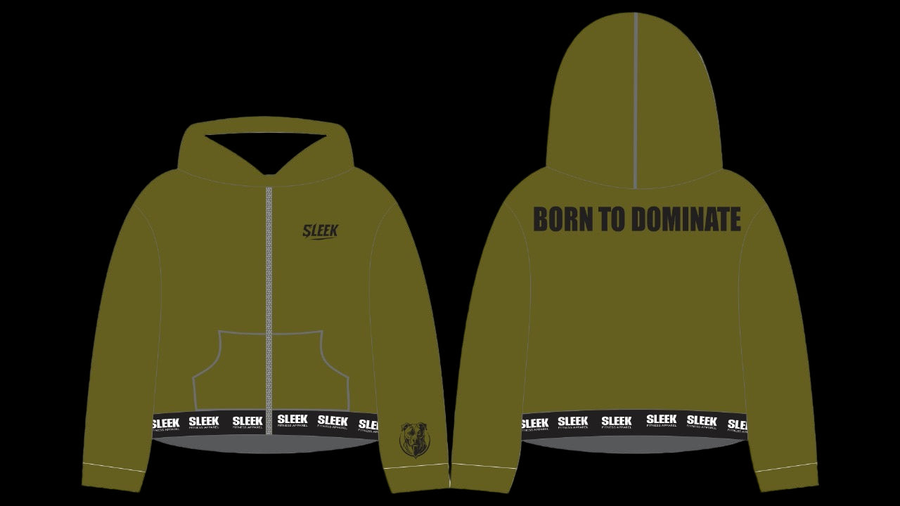 LUXBAND Crop Hoodie – BORN TO DOMINATE