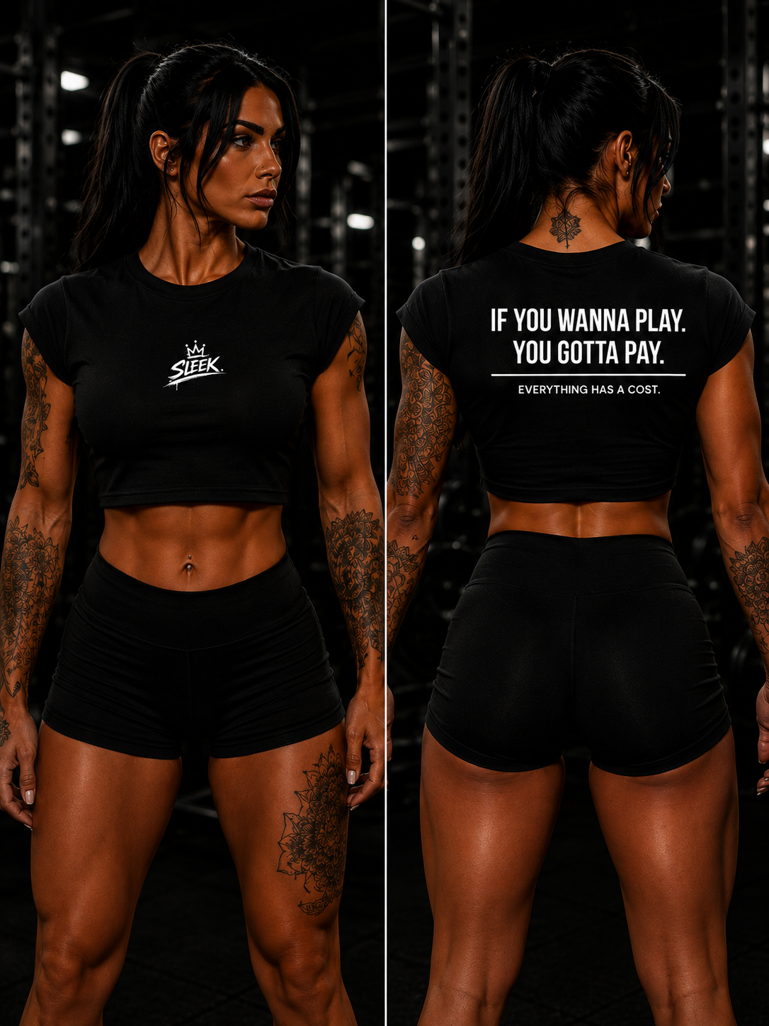 • pre order open • SLEEK Queen-Statement Crop Tee