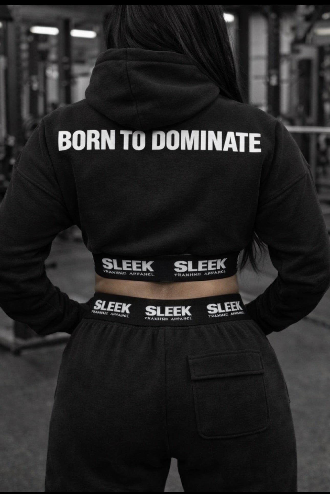 LUXBAND Crop Hoodie – BORN TO DOMINATE