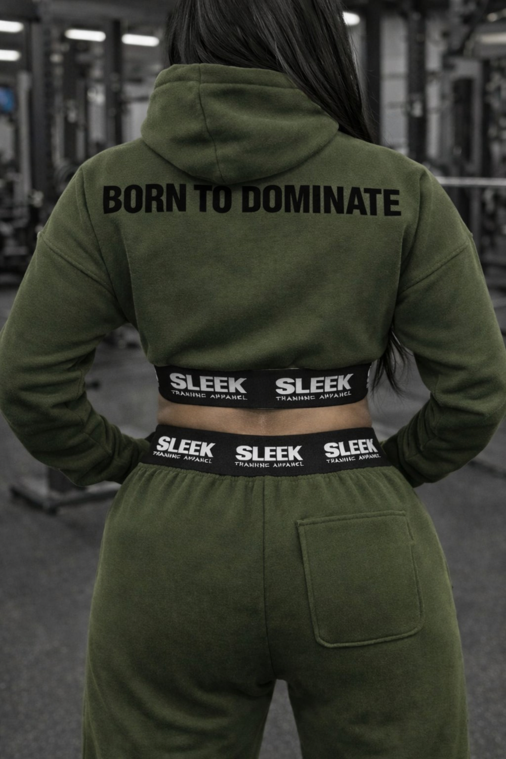 LUXBAND Crop Hoodie – BORN TO DOMINATE