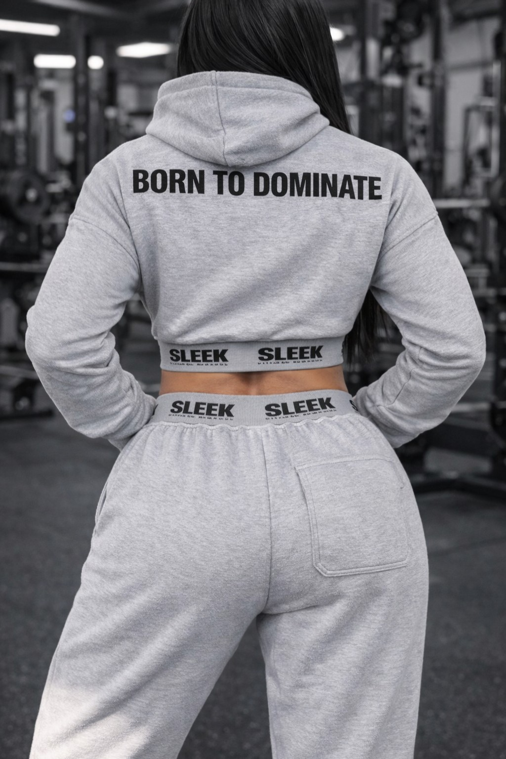 LUXBAND Crop Hoodie – BORN TO DOMINATE