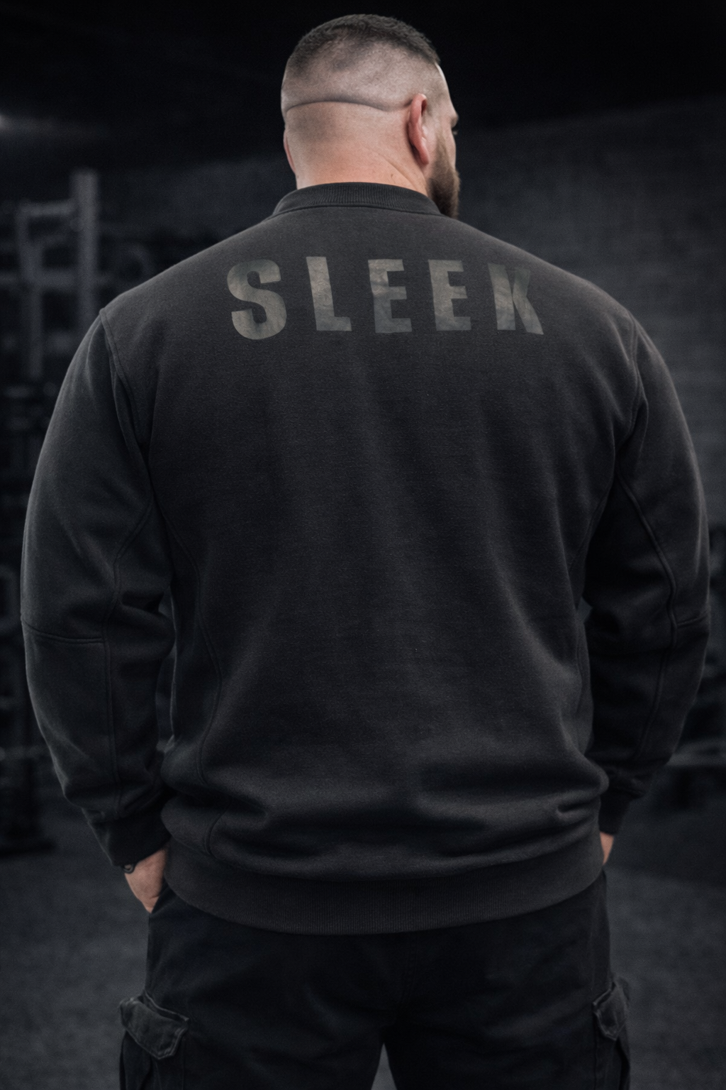 • Pre order • SLEEK – Heavy Crewneck Acid Wash | Tonal Back Logo Edition