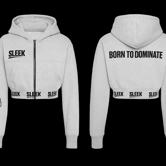 ** PRE ORDER NOW ** LUXBAND Crop Hoodie – BORN TO DOMINATE
